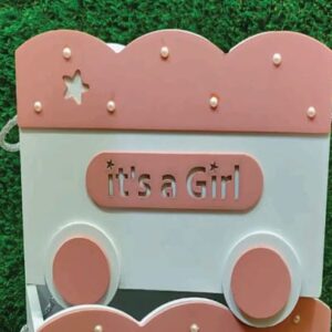 Buggy themed baby announcement box