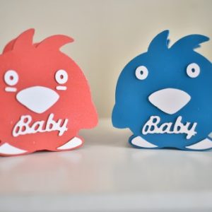 Angry birds themed baby announcement box multicolor