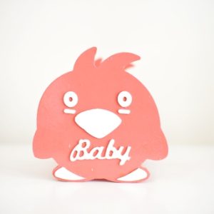 Angry birds themed baby announcement box multicolor