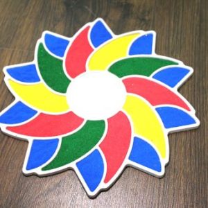 Reusable rangoli mat