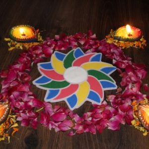 Reusable rangoli mat