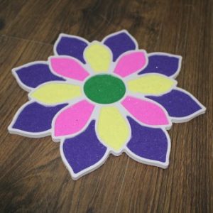 Reusable rangoli mat