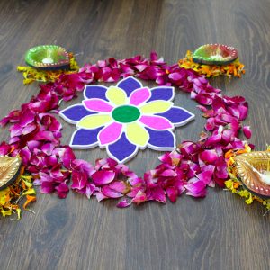 Reusable rangoli mat