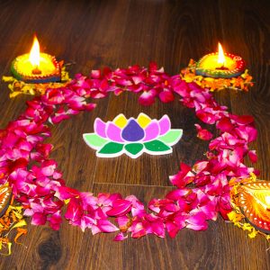 Reusable rangoli mat pair