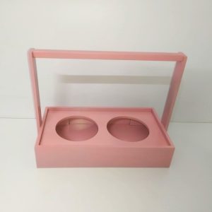 Gift tray with jar holders and handle