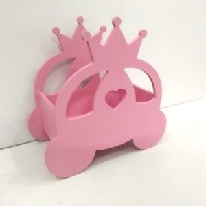 Crown car themed baby announcement box