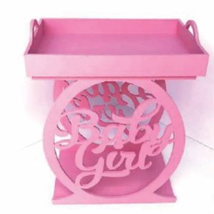 Baby announcement tray two-tier