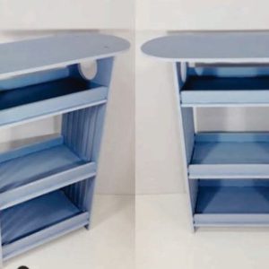 Storage shelf with table top